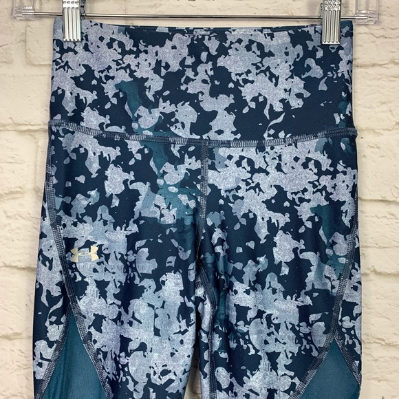 Under Armour HeatGear Mesh Cutout Crop Leggings XS - Picture 3 of 6